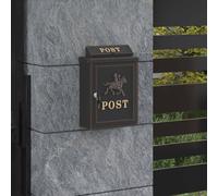 vidaXL Wall Mounted Mailbox Bronze 29 x 13 x 41 cm Cast Aluminum