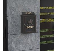 VidaXL Wall Mounted Mailbox Bronze 29 X 13 X 41 Cm Cast Aluminum