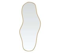 vidaXL Wall-Mounted Mirror in Gold - Glass with PVC Frame - Decorative Accessory for Bedroom, Bathroom, Hallway or Living Room - 80x35 cm