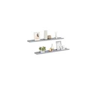 vidaXL Wall Mounted Picture Frame Ledge Shelves in Grey - Versatile Display Option for your Living Room, Bedroom, Office