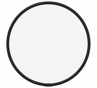 vidaXL Wall-Mounted Round Vanity Mirror - Minimalistic Modern Mirror Featuring Durable Glass with Contemporary Black PVC Frame - Ideal for Bathroom, Bedroom, Hallway & Living Room Decor