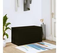 (Black) vidaXL Wall-mounted Shoe Cabinet Engineered Wood Shoe Organiser Multi Colours