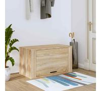 vidaXL Wall-mounted Shoe Cabinet Sonoma Oak 70x35x38 cm Engineered Wood UK HOT