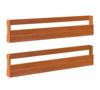 Vidaxl Wall-Mounted Shoe Racks 2 Pcs Wax Brown 110X8.5X23.5 Cm Solid Wood Pine