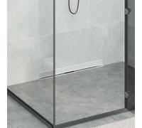 vidaXL Wall Mounted Shower Drain Silver 70 cm Stainless Steel 304
