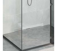 vidaXL Wall Mounted Shower Drain Silver 80 cm Stainless Steel 304