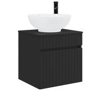 vidaXL Wall-Mounted Sink Vanity Black 49 x 44.5 x 66.5 cm,