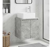 vidaXL Wall-Mounted Sink Vanity Concrete Grey 53 x 35 x 63 cm