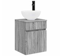 vidaXL Wall-Mounted Sink Vanity Grey Sonoma 39 x 35 x 63 cm,