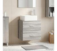 vidaXL Wall-Mounted Sink Vanity Grey Sonoma 49.5 x 41 x 63 cm