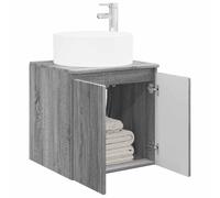 vidaXL Wall-Mounted Sink Vanity Grey Sonoma 49.5 x 44.5 x 65.5 cm,