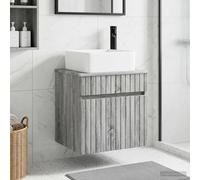vidaXL Wall-mounted Sink Vanity Grey Sonoma 49 x 41 x 63 cm