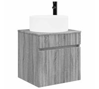 vidaXL Wall-Mounted Sink Vanity Grey Sonoma 49 x 44.5 x 65.5 cm,