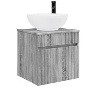 vidaXL Wall-Mounted Sink Vanity Grey Sonoma 49 x 44.5 x 66.5 cm,