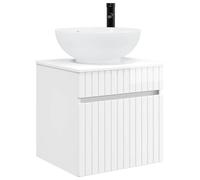 vidaXL Wall-Mounted Sink Vanity High Gloss White 49 x 44.5 x 66.5 cm,