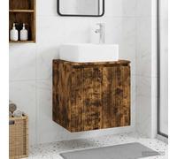 vidaXL Wall-Mounted Sink Vanity Smoked Oak 49.5 x 41 x 63 cm