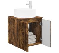 vidaXL Wall-Mounted Sink Vanity Smoked Oak 49.5 x 44.5 x 65.5 cm,
