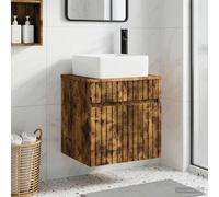 vidaXL Wall-mounted Sink Vanity Smoked Oak 49 x 41 x 63 cm