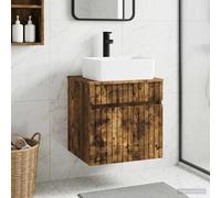 vidaXL Wall-mounted Sink Vanity Smoked Oak 49 x 41 x 63 cm