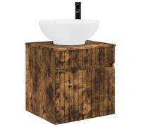 vidaXL Wall-Mounted Sink Vanity Smoked Oak 49 x 44.5 x 66.5 cm,