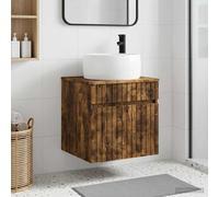 vidaXL Wall-mounted Sink Vanity Smoked Oak 49 x 44.5 x 66 cm