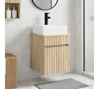 vidaXL Wall-mounted Sink Vanity Sonoma Oak 39 x 41 x 62.5 cm