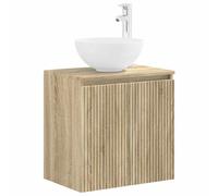 vidaXL Wall-Mounted Sink Vanity Sonoma Oak 49.5 x 35 x 63 cm