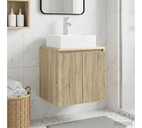 vidaXL Wall-Mounted Sink Vanity Sonoma Oak 49.5 x 41 x 62.5 cm