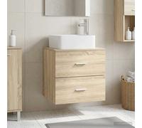 vidaXL Wall-Mounted Sink Vanity Sonoma Oak 53 x 34.5 x 63 cm