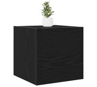 vidaXL Wall Mounted TV Cabinet 2 pcs Black Oak 30.5 x 30 x 30 cm, Modern Rectangular Wall Unit, Ample Storage for Audio, TV Holder, Entertainment Center, Multi-Use Organizer, Space Saver