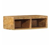 vidaXL Wall-mounted TV Cabinet 60x30x19 cm Solid Rough Wood Mango