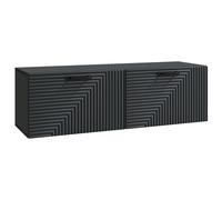 vidaXL Wall-Mounted TV Cabinet Black 98 x 31 x 30 cm Engineered Wood