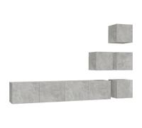 vidaXL Wall-mounted TV Cabinet Concrete Grey Engineered Wood TV Unit Sideboard