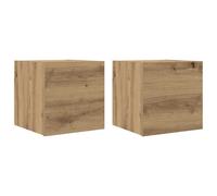 vidaXL Wall Mounted TV Cabinet Floating TV Unit TV Stand 2 pcs Artisan Oak