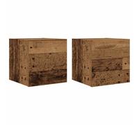 vidaXL Wall Mounted TV Cabinet Floating TV Unit Wall TV Stand 2 pcs Old Wood