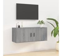 vidaXL Wall Mounted TV Cabinet Grey Sonoma 100x34.5x40 cm