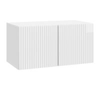 vidaXL Wall-Mounted TV Cabinet High Gloss White 59.5 x 31 x 30 cm