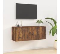 vidaXL Wall Mounted TV Cabinet Smoked Oak 100x34.5x40 cm