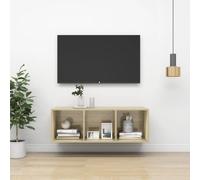 vidaXL Wall-mounted TV Cabinet Sonoma Oak 37x37x107 cm Engineered Wood