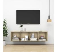vidaXL Wall-mounted TV Cabinet Sonoma Oak Engineered Wood Hifi Unit Cabinet