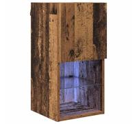 vidaXL Wall-mounted TV Cabinet Wall-mounted Old Wood 30.5 x 30 x 60 cm, Stylish Living Room, Rectangular Tv Cabinet Set, Modern Storage Solution, Wall-Mounted Unit, Space-Saving Design, Multicolor LED