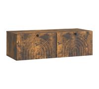 vidaXL Wall-Mounted TV Cabinet Wall-mounted Smoked Oak 99 x 41 x 30 cm
