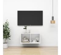 vidaXL Wall-mounted TV Cabinet White 37x37x72 cm Engineered Wood UK HOT