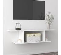 vidaXL Wall Mounted TV Cabinet White Hanging TV Living Room Hifi Cabinet Unit
