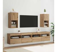 vidaXL Wall-mounted TV Cabinets 2 pcs Artisan Oak 30.5 x 30 x 60 cm