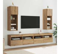 vidaXL Wall-mounted TV Cabinets 2 pcs Artisan Oak 30.5 x 30 x 90 cm
