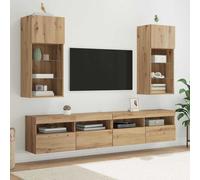 vidaXL Wall-mounted TV Cabinets 2 pcs Artisan Oak 40.5 x 30 x 90 cm