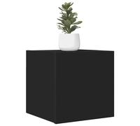 vidaXL 2x Wall Mounted TV Cabinets Black Hanging Cupboard TV Unit Hifi Cabinet