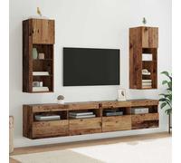 vidaXL Wall-mounted TV Cabinets 2 pcs Old Wood 30.5 x 30 x 90 cm