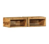 vidaXL Wall-mounted TV Cabinets 2 pcs Solid Rough Wood Mango